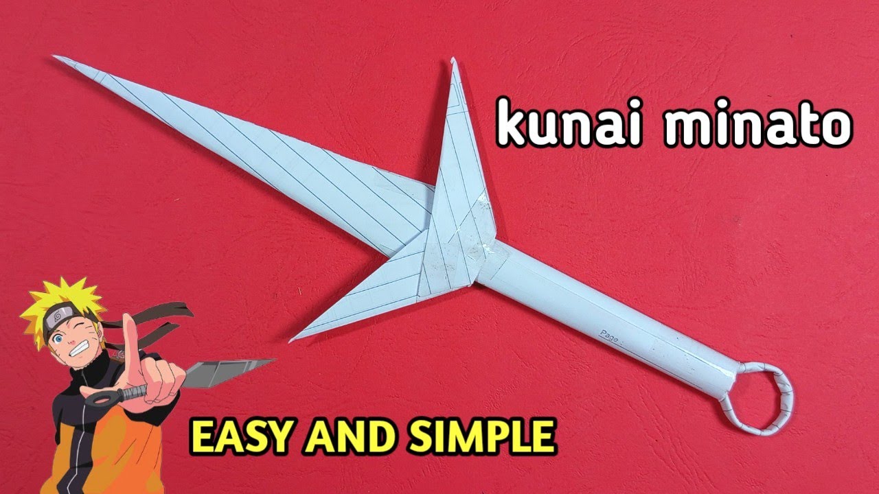 DIY||Cara membuat pedang kunai Minato dari kertas