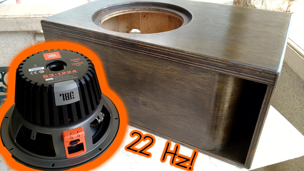 Top Mount Subwoofer Front Kerfed Ported Plywood Box - DIY