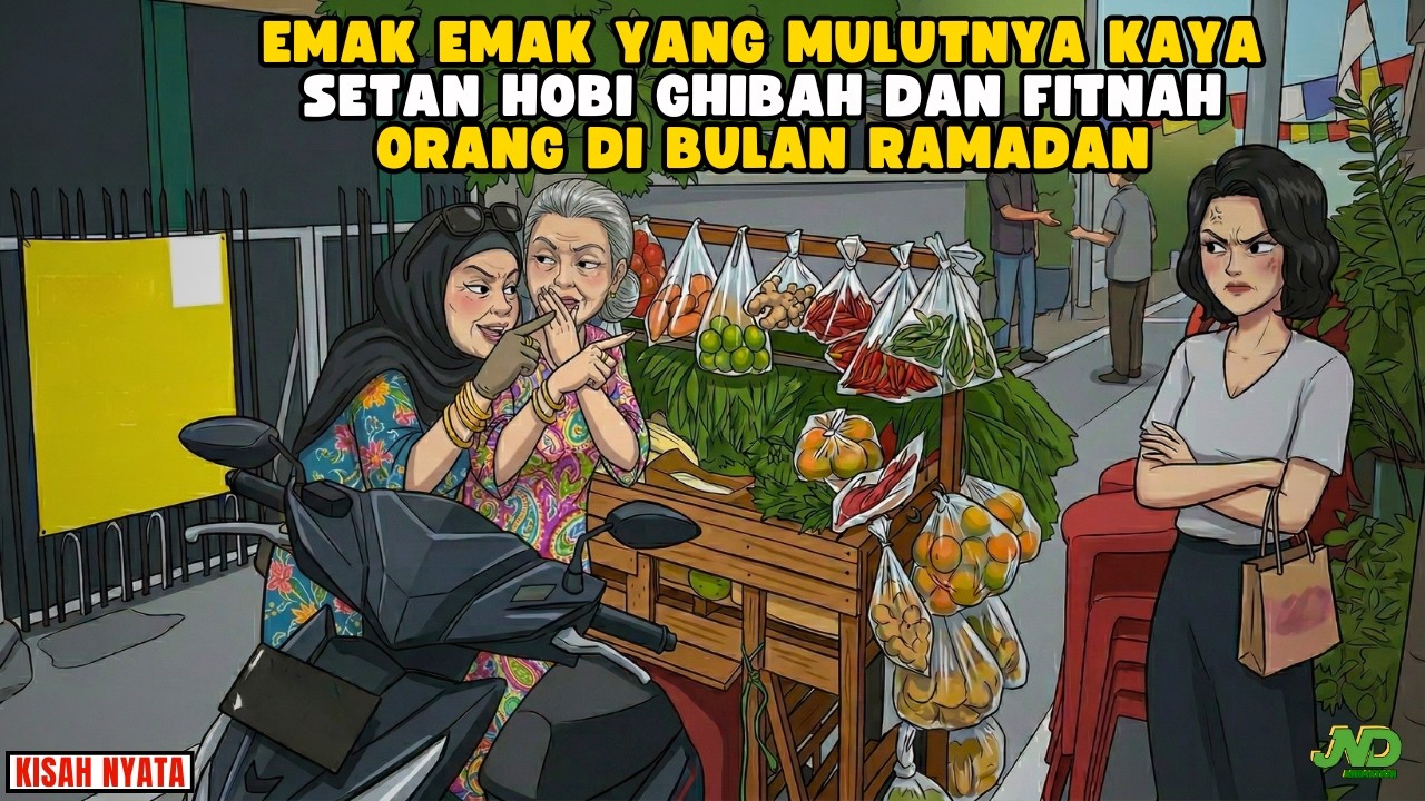 AZAB IBU IBU YANG MULUTNYA KAYA SETAN HOBI GHIBAH DAN FITNAH ORANG DI BULAN RAMADAN || ANIMASI AZAB