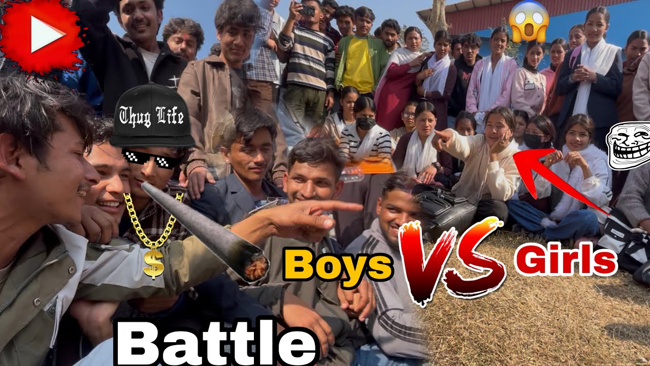 Battle vlogs 😍(Girls v boys )❌✅