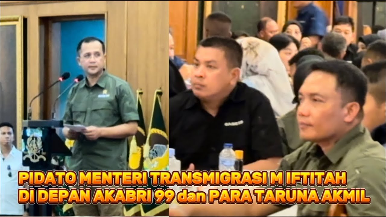 PIDATO MENTERI TRANSMIGRASI M IFTITAHDI DEPAN AKABRI 99 dan PARA TARUNA AKMIL.