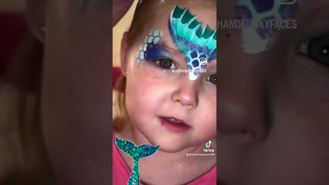 Mermaid Tail Face Painting