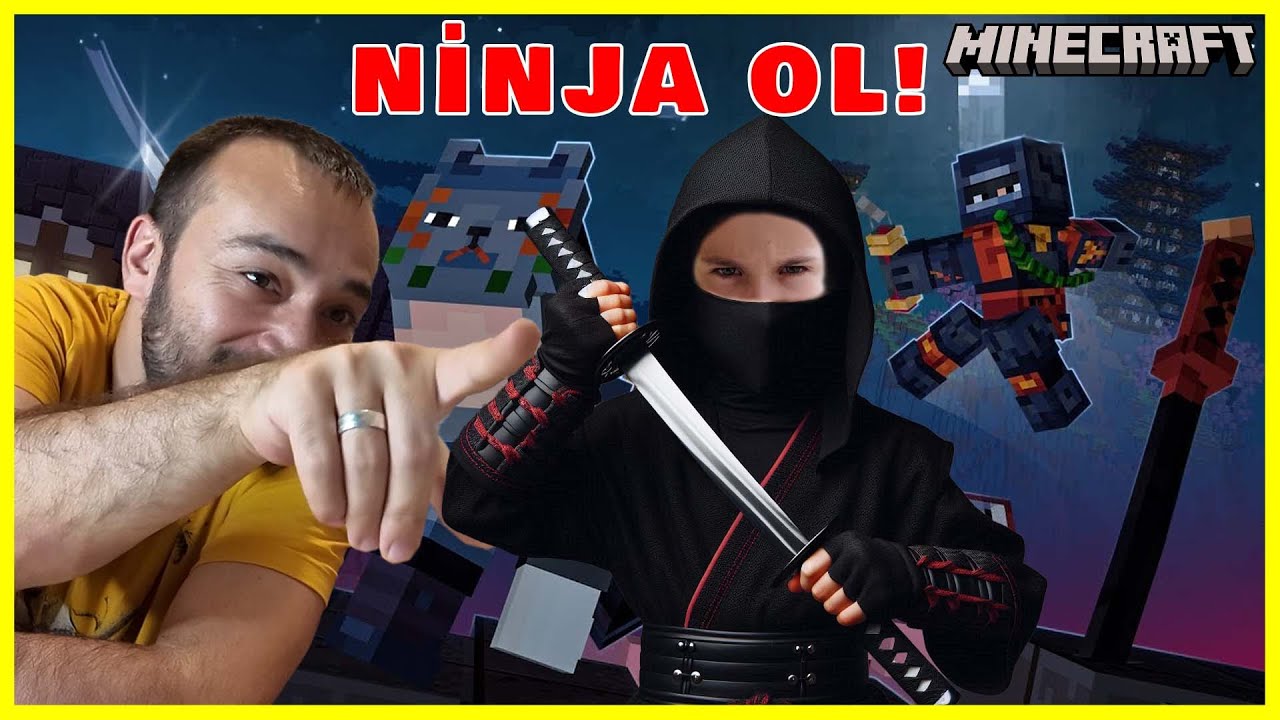 EFSANE MOD! NİNJALAR VS SAMURAYLAR MUHAMMED ALP İLE MİNECRAFT BE A NİNJA MOD