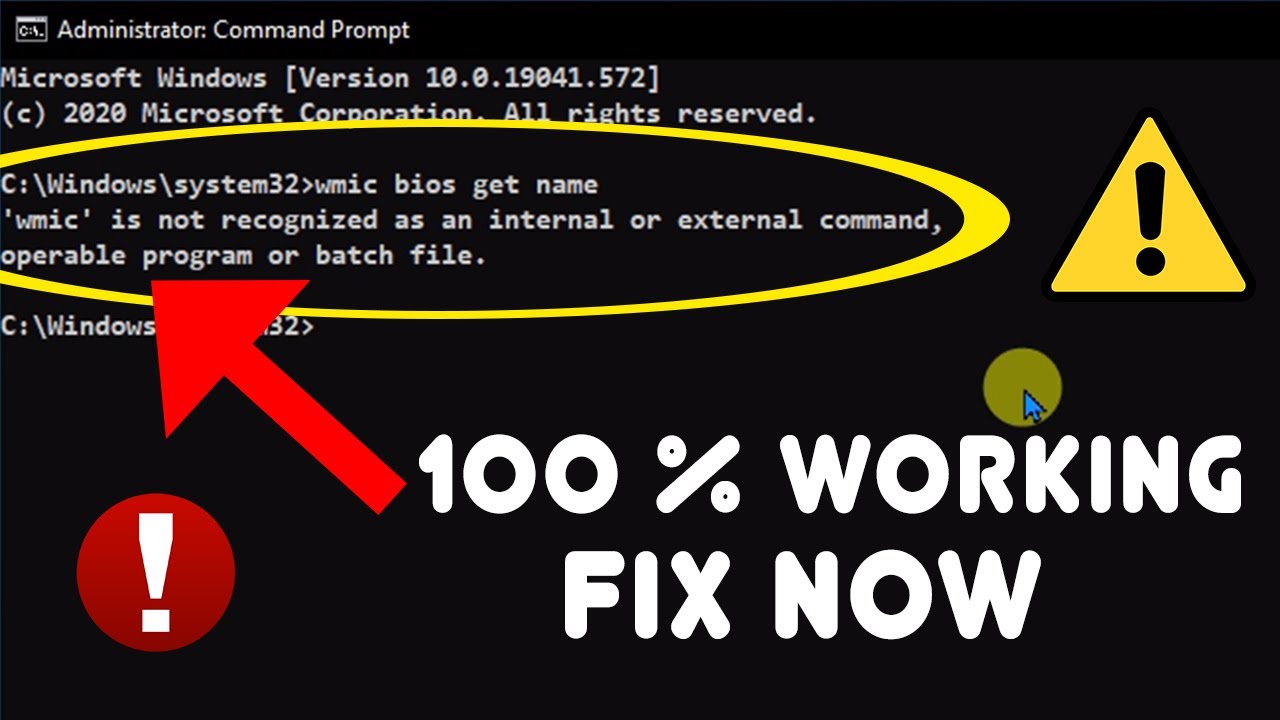 FIX “wmic” Is Not Recognized Error 😱 | Windows CMD Problem Solved