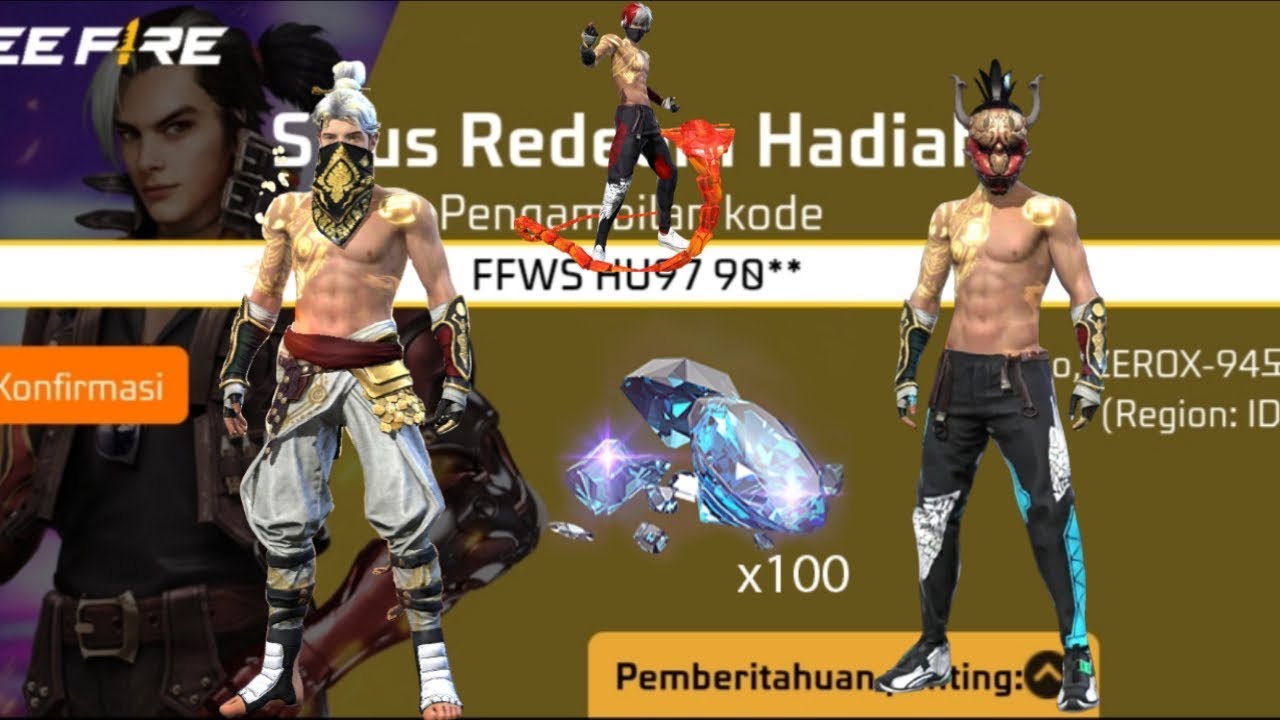Indonesia India Server New Redeem Code Today 😋 Garena Free Fire