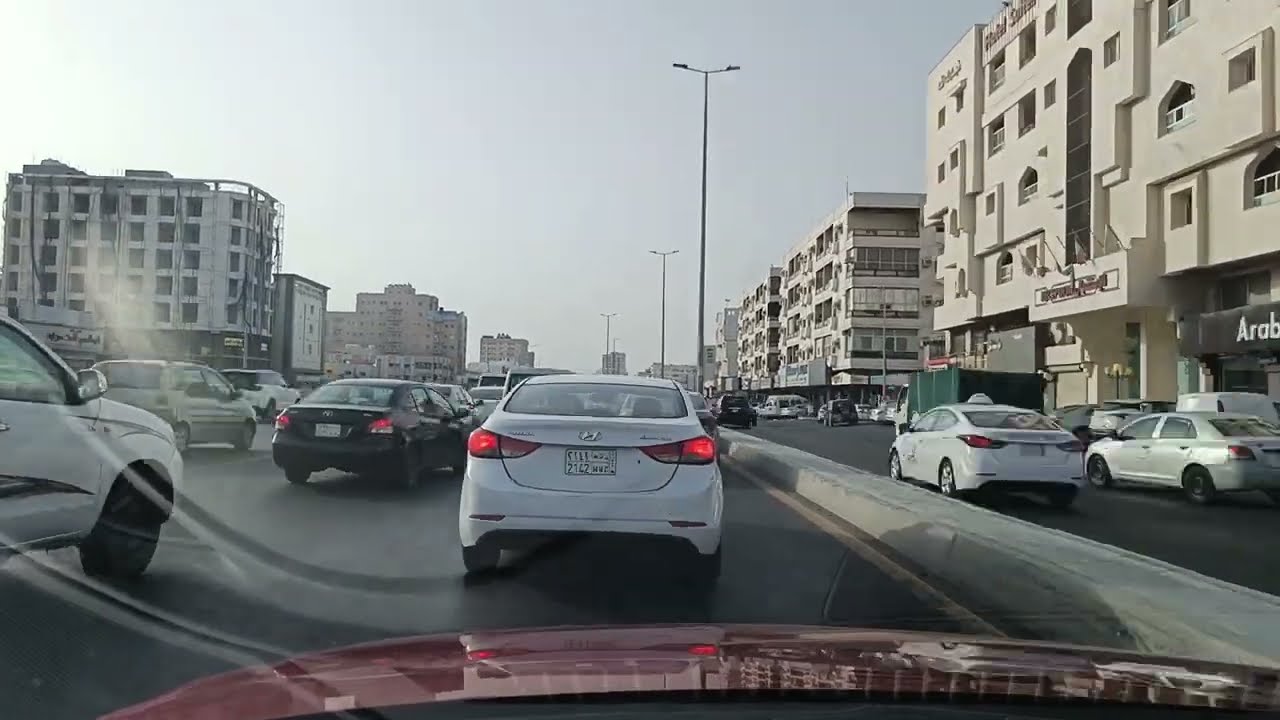Timelapse - Roaming in Jeddah from Palestine Rd to Hira Street via King Fahd Rd. - CSKLines
