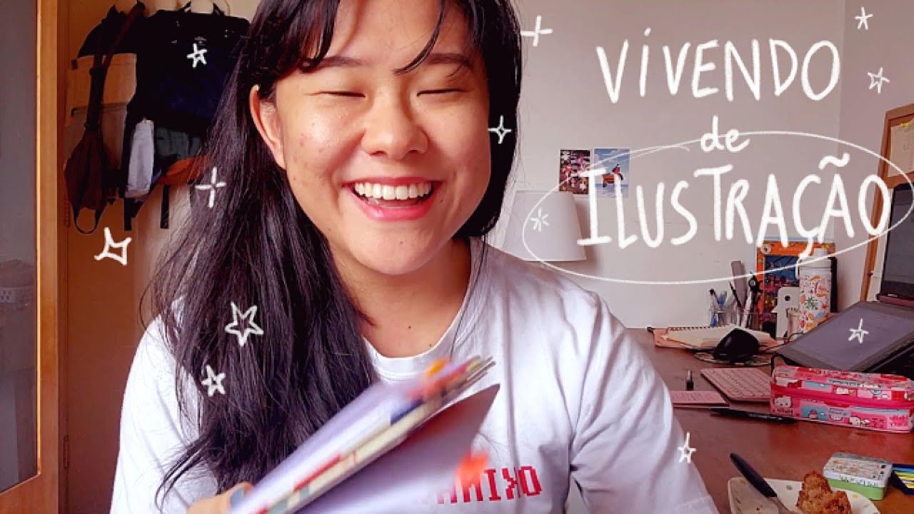 Dias comigo | Vivendo como ilustradora freelancer, ilustrando livros e comendo no homeoffice 🍲