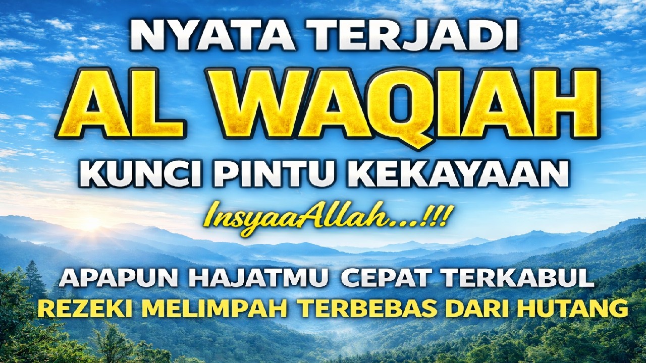 Al Quran merdu Surah Al waqiah cukup putar dan dengarkan insyaallah banjir rezeki hajat terkabul