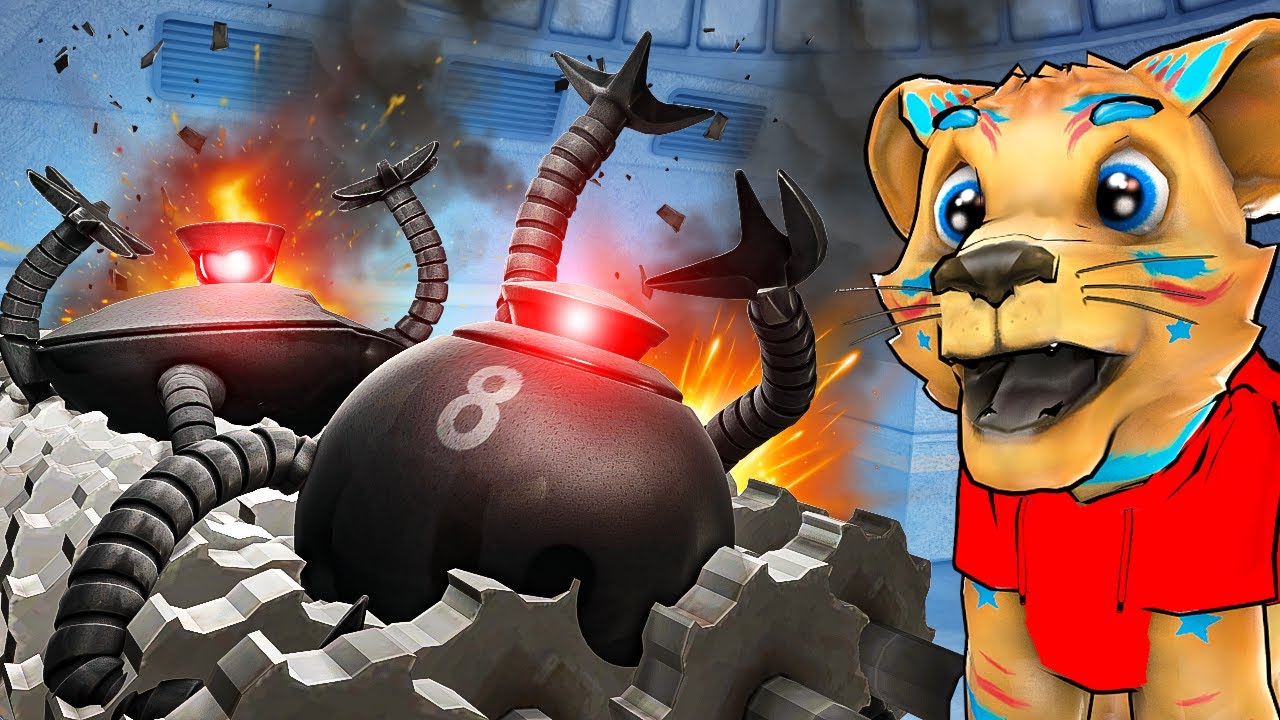 OMNIDROIDS VS SHREDDER! PUSHING ALL OMNIDROIDS INTO A GIANT SHREDDER!! (Gmod Sandbox)