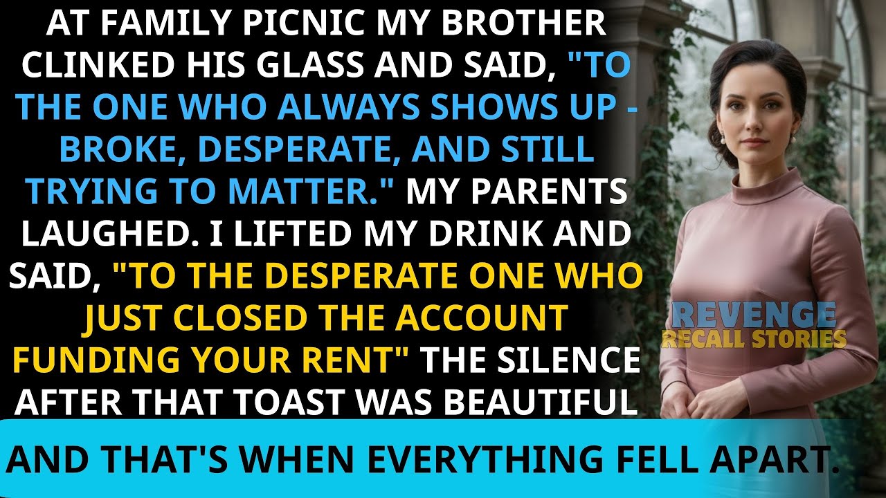 My Brother Mocked Me at a Family Picnic — One Toast Later, I Cut Off His Rent