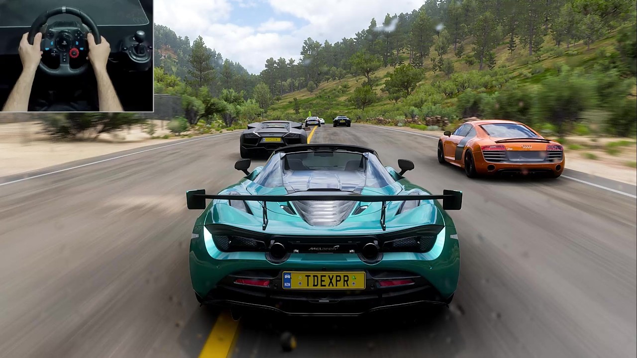 Mclaren 720S VS Super Cars - forza horizon5| logitech g29 steering wheel