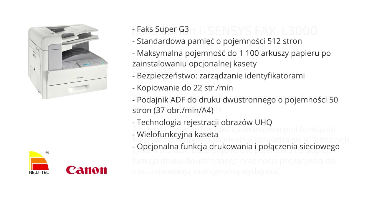 Faks Canon i-SENSYS FAX-L3000