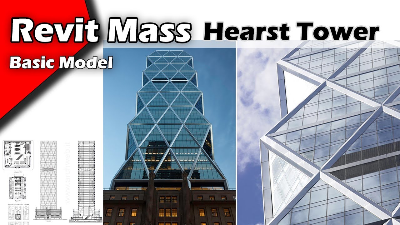 Hearst Tower in Revit architecture (mass basics)