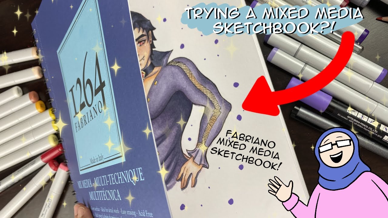 📘Trying the FABRIANO MIXED MEDIA sketchbook! 📘 Is it any good? 🤔