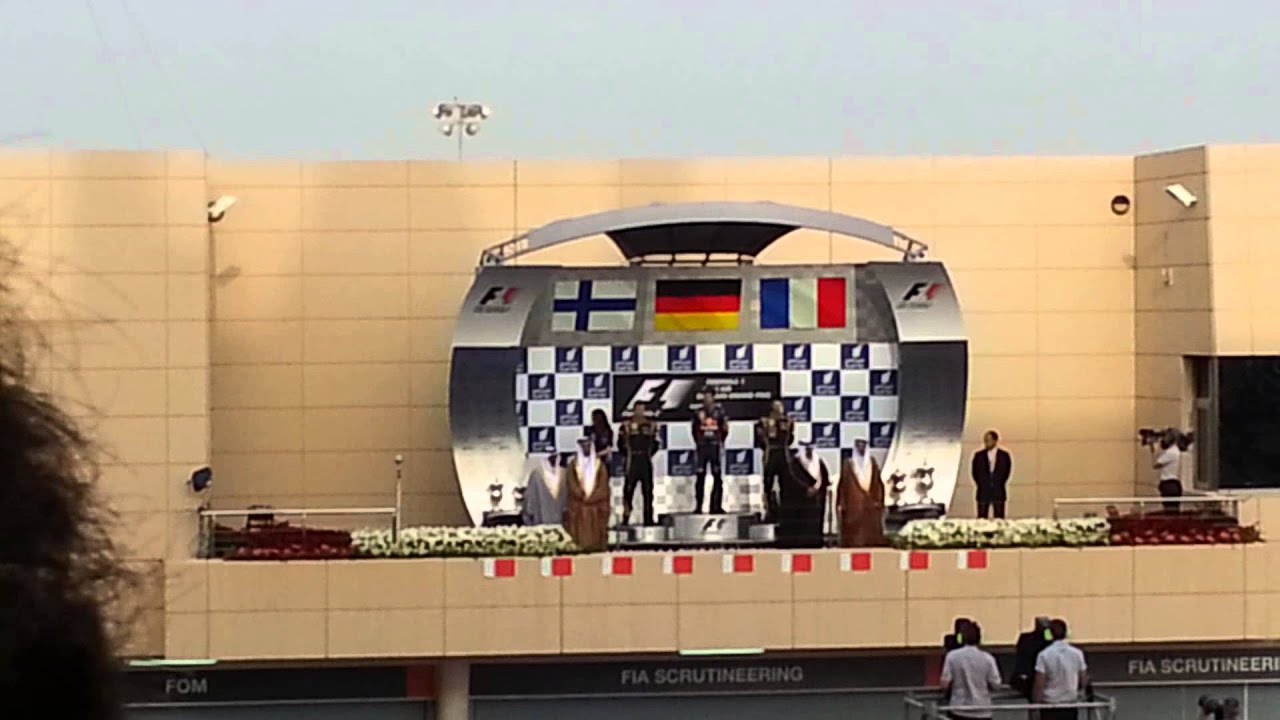 2013 F1 Bahrain Grand Prix podium celebration