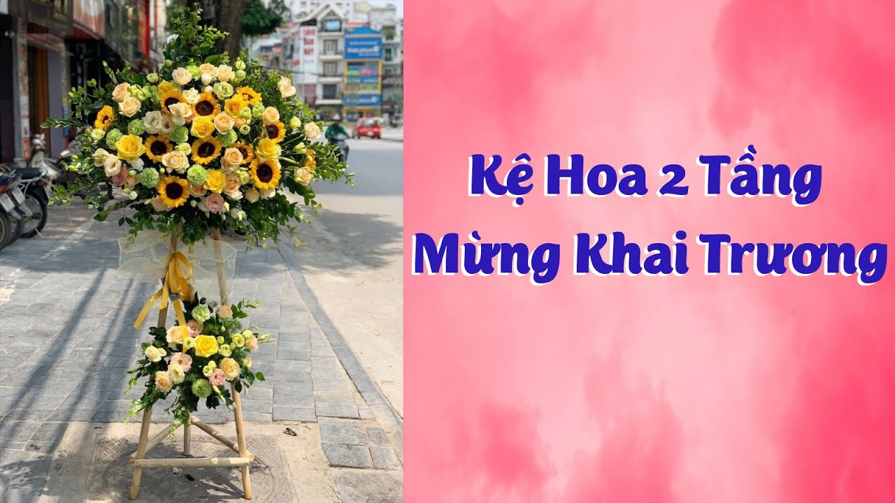 10 Mẫu kệ hoa khai trương 2 tầng đẹp sang trọng | Flowercorner.vn