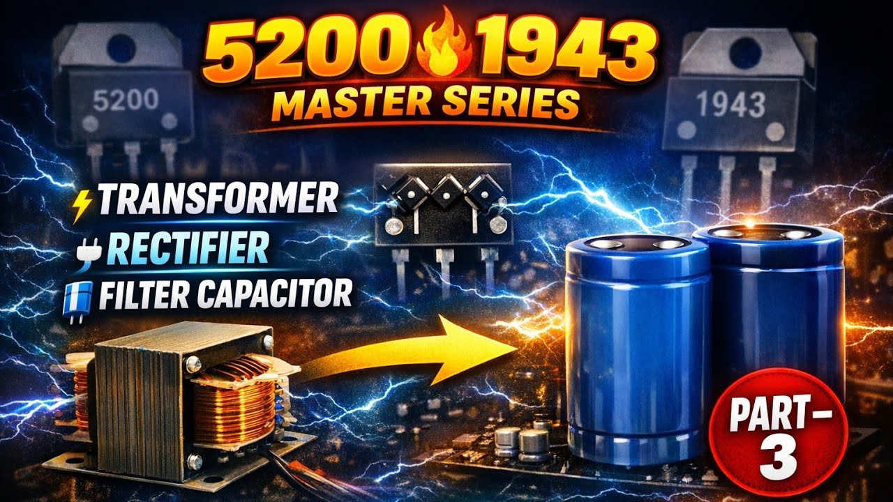 Transformer Selection + Rectifier + Filter Capacitor 5200 🔥 1943 Master Series – PART 3 |#amplifier 