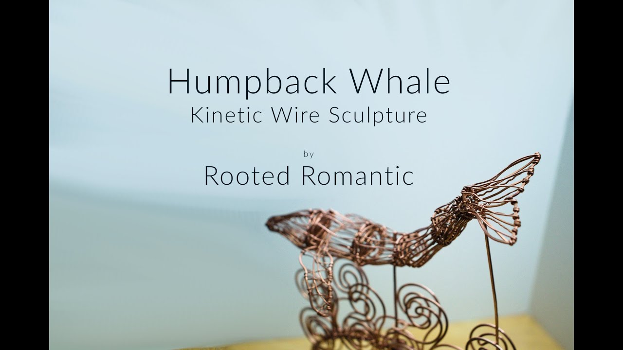 Humpback Whale - Kinetic Wire Sculpture