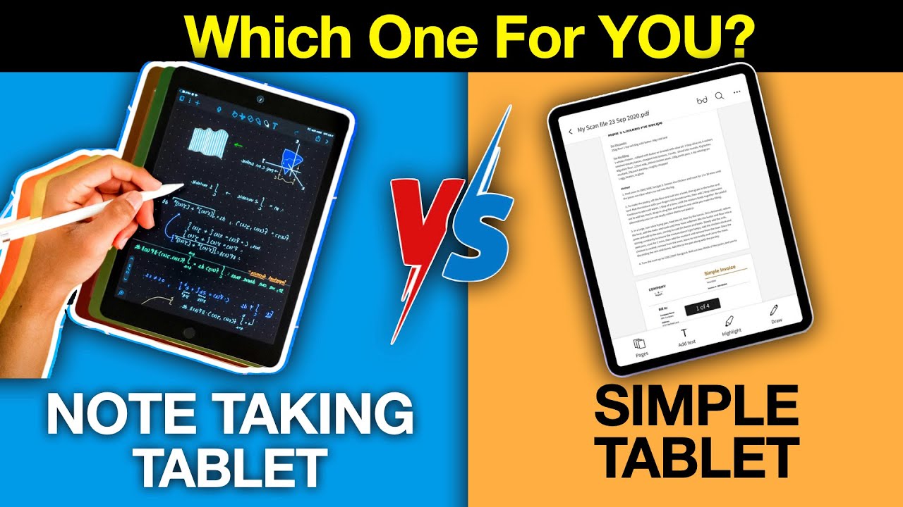 Note Taking Tablet vs Basic Tablet Which is BEST for Students?