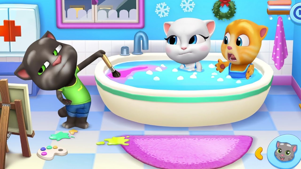 My Talking Tom Friends (iOS, Android) Gameplay Walkthrough (Outfit7) - HD | Mini Games