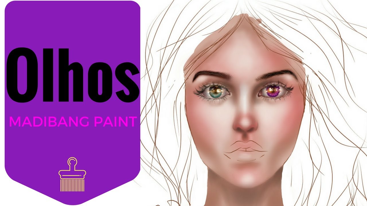 Tutorial :Como pintar olho semi realista usando o  Medibang Paint mobile!