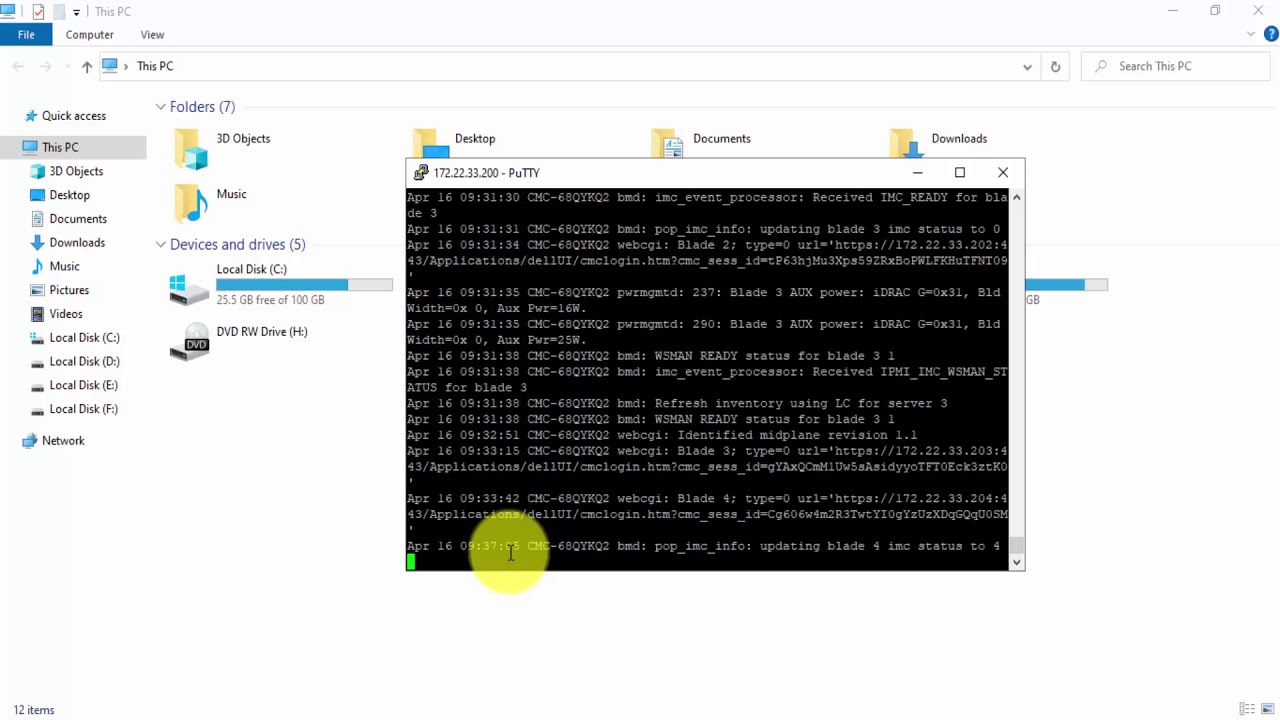 How to collect dell cmc log