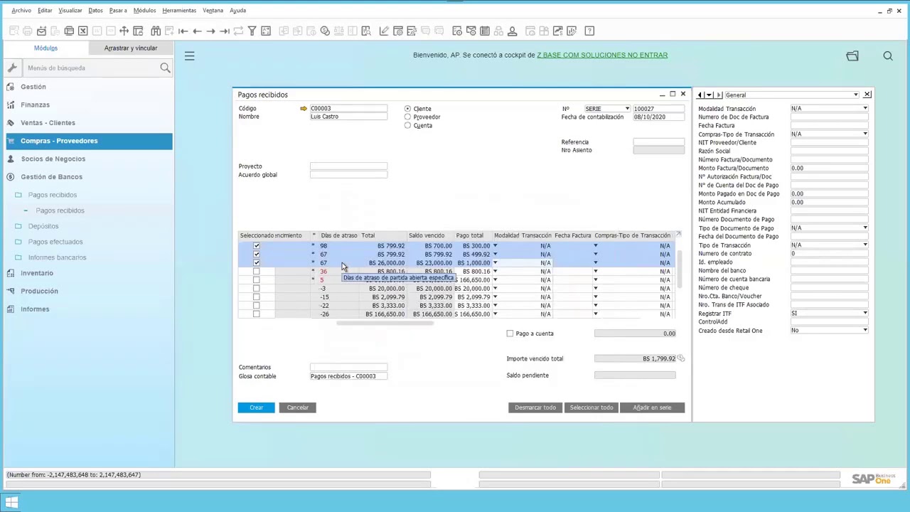 Webinar - Módulo de Finanzas y Tesoreria