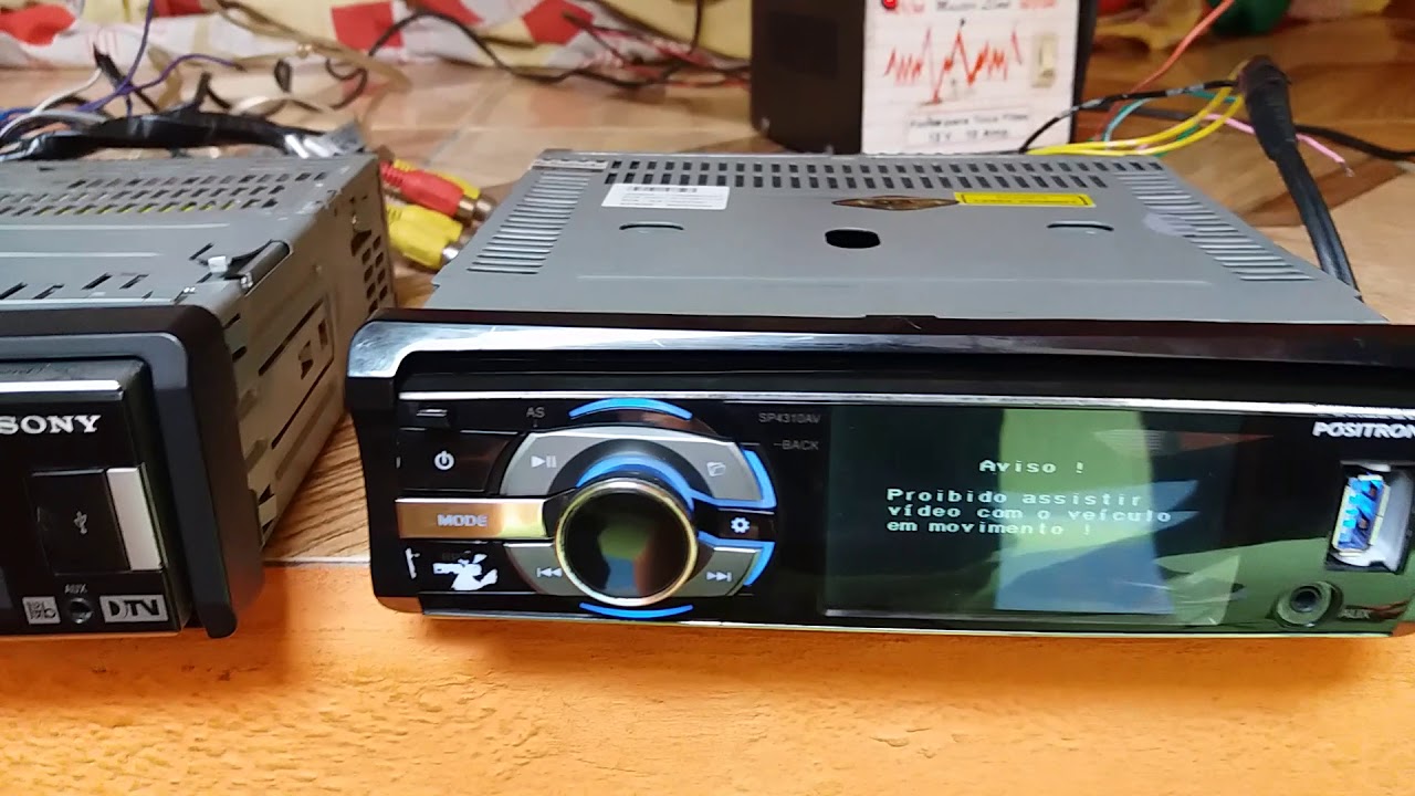 Como ligar o fio de vídeo do som DTV rádio da Pósitron SP 4310 Av