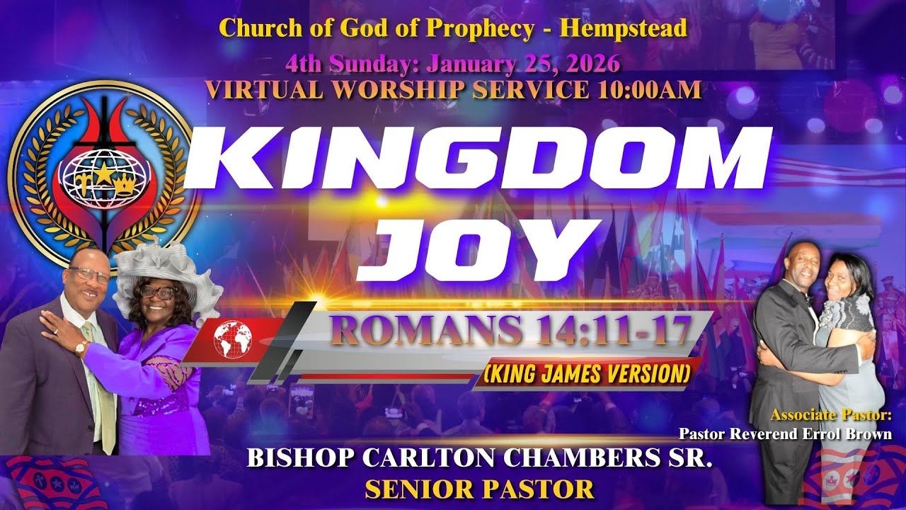 4th Sunday-1/25/2026 | 10AM | Virtual Worship Service | Bishop Carlton Chambers Sr. | COGOP