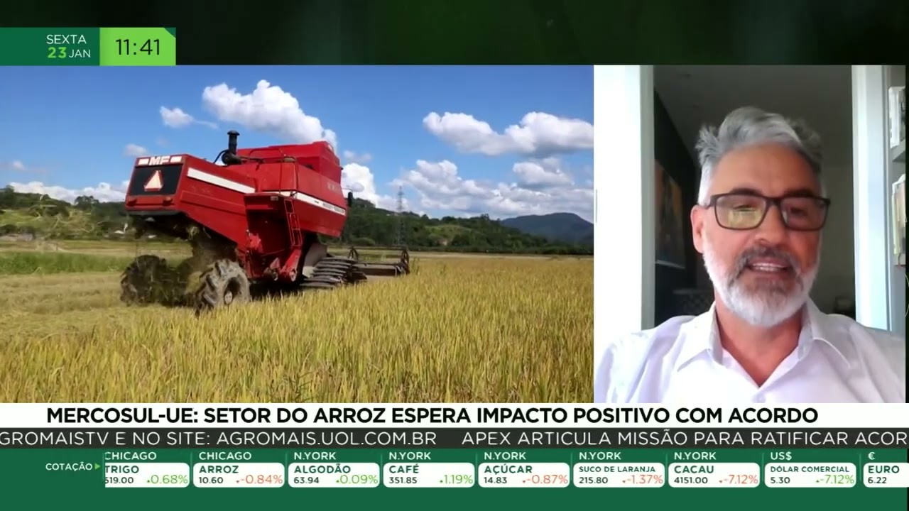 Mercosul-UE: Setor do arroz espera impacto positivo com acordo