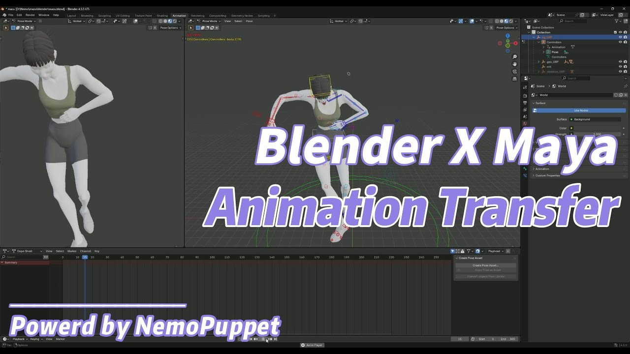 Transfer Controller Animation between Blender and Maya