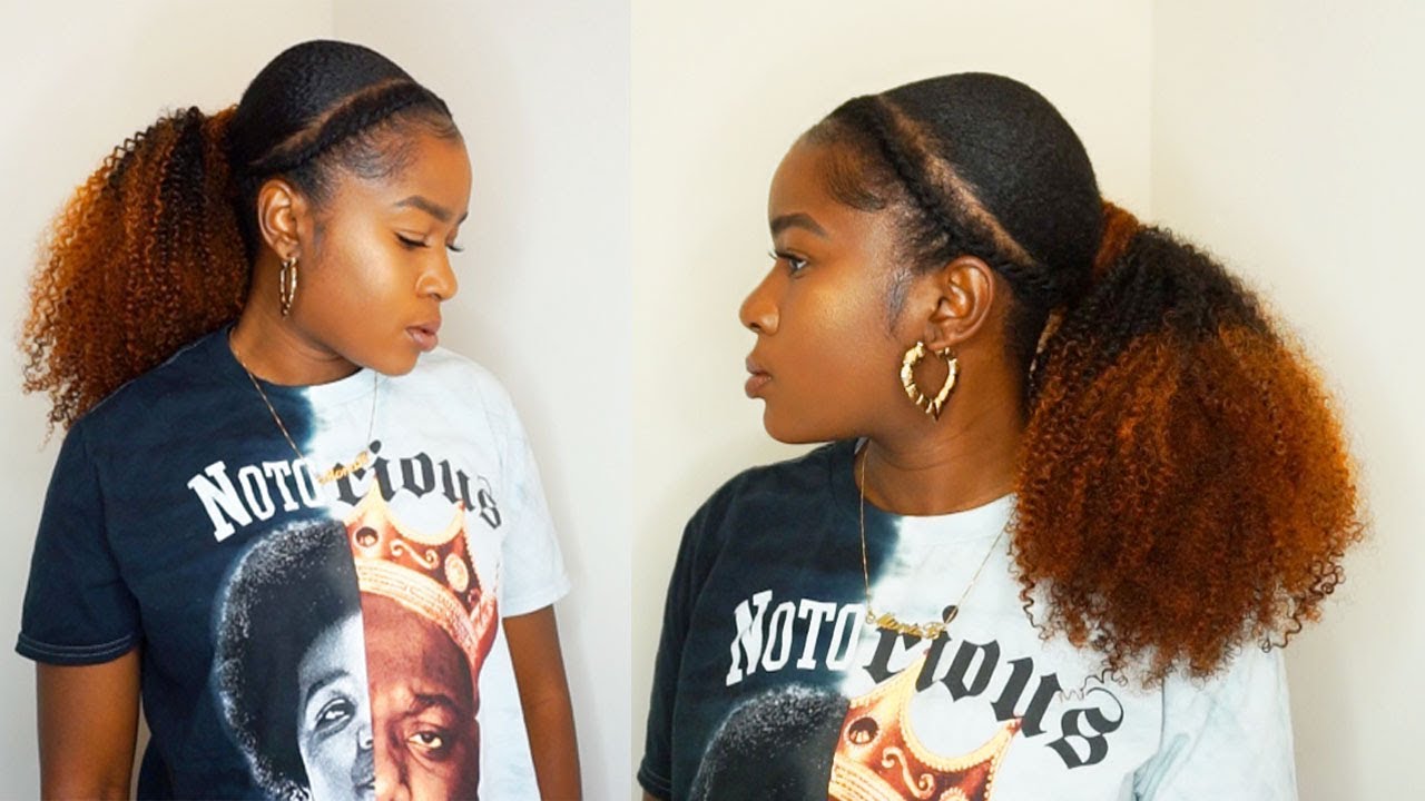 HOW TO DYE A DRAWSTRING PONYTAIL + HAIR TUTORIAL ON SHORT 4C NATURAL HAIR!BetterLength|MONA B.