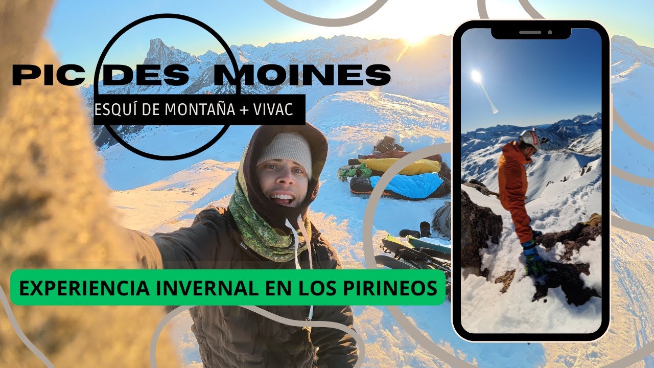 ⛷️ Primera Aventura en ESQUÍ DE TRAVESÍA en el Pirineo + VIVAC extremo en la cima ⛰️