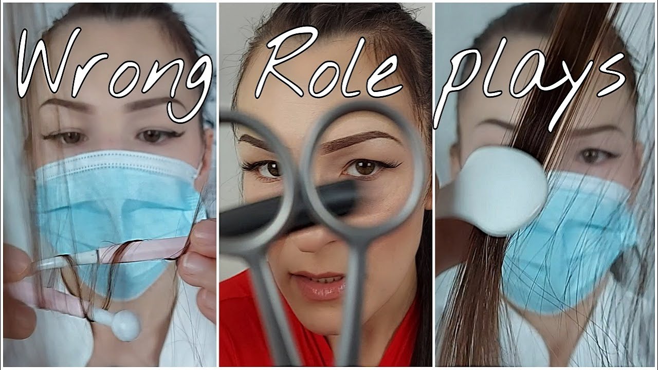 ASMR Wrong Roleplays◾Naildesigner-AllergyTest◾Dentist-Hair◾Coiffeur-CheckUp◾MakeUp Artist-DentalExam