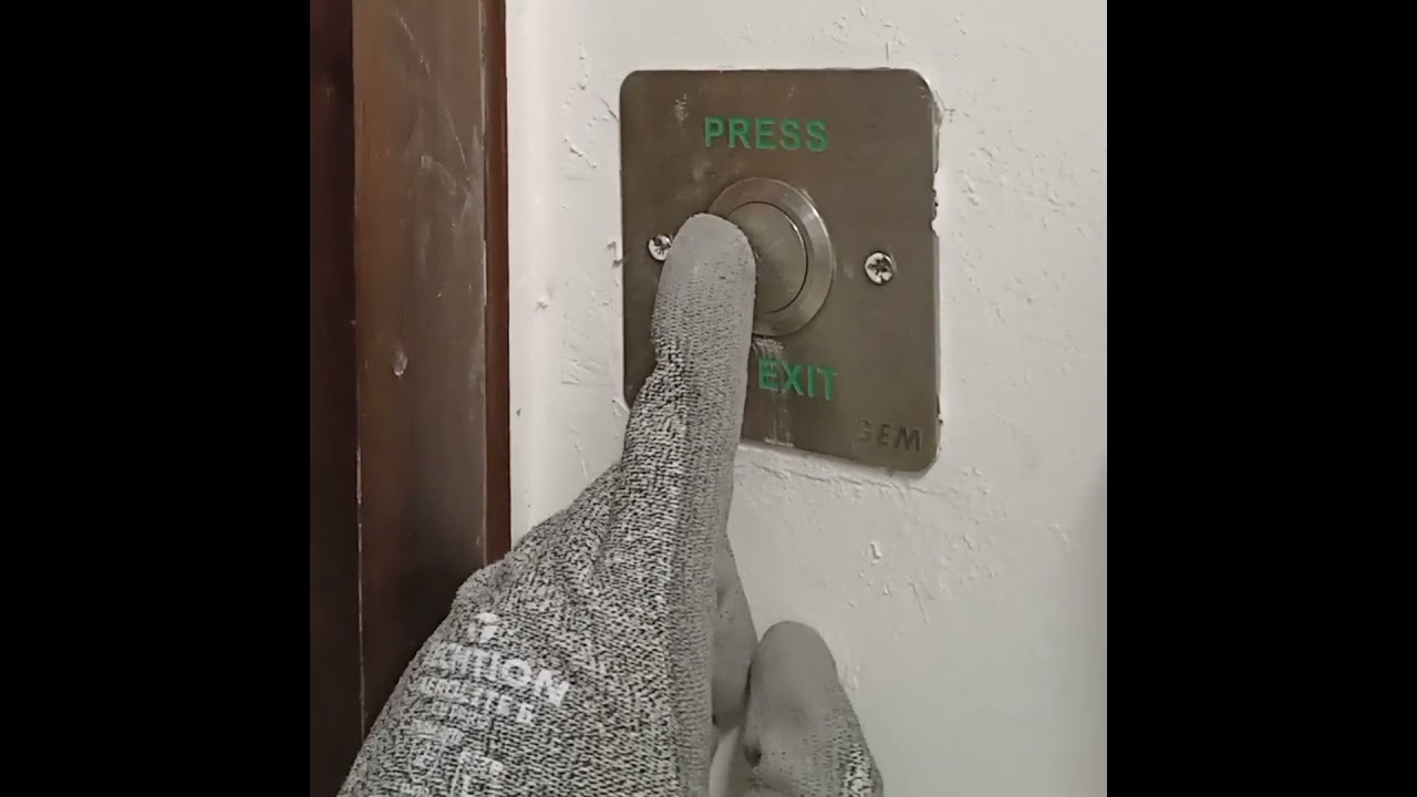 access reader door lock mechanism & exit button+emergency break glass #shareknowledge