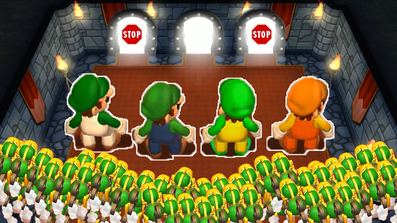 Mario Party 9 Mod - Minigames - Yoshi Vs Koopa Troopa Vs Luigi Vs Daisy #Onlymario