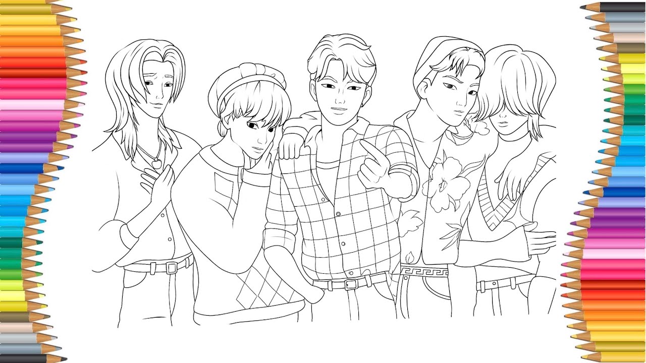 KPop Demon Hunters Coloring Pages | How to Color Saja Boys