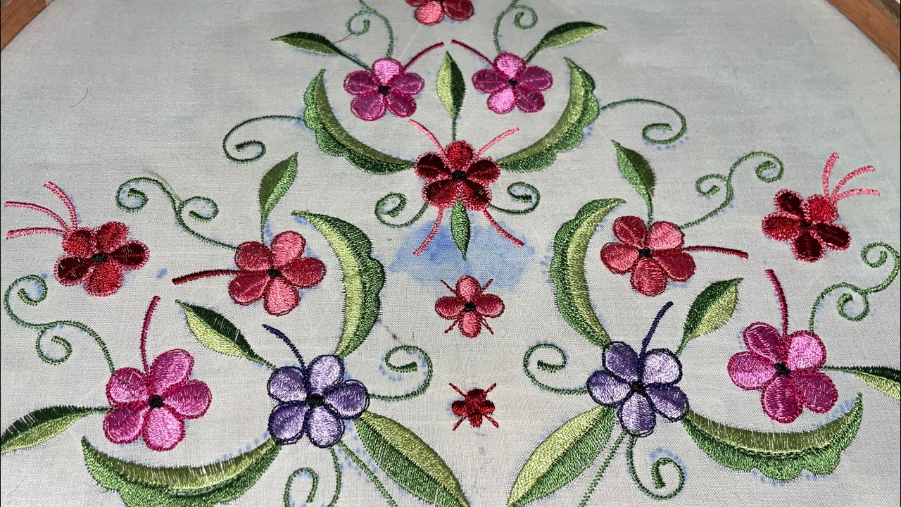 Colorful Embroidery Stitches. Vibrant Thread Machine Design!