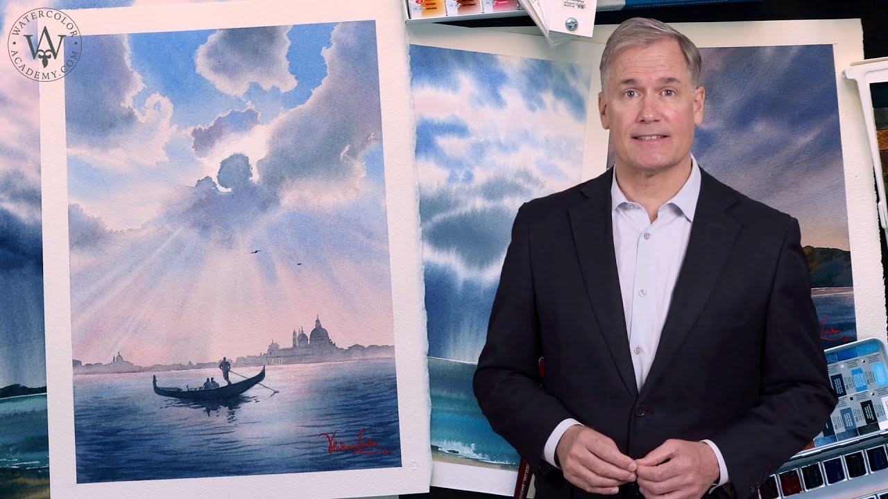 How to Wipe Off Watercolor for Painting Sky and Water