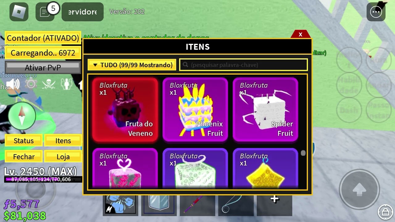 Testando O Blox Fruits No IPhone 7!