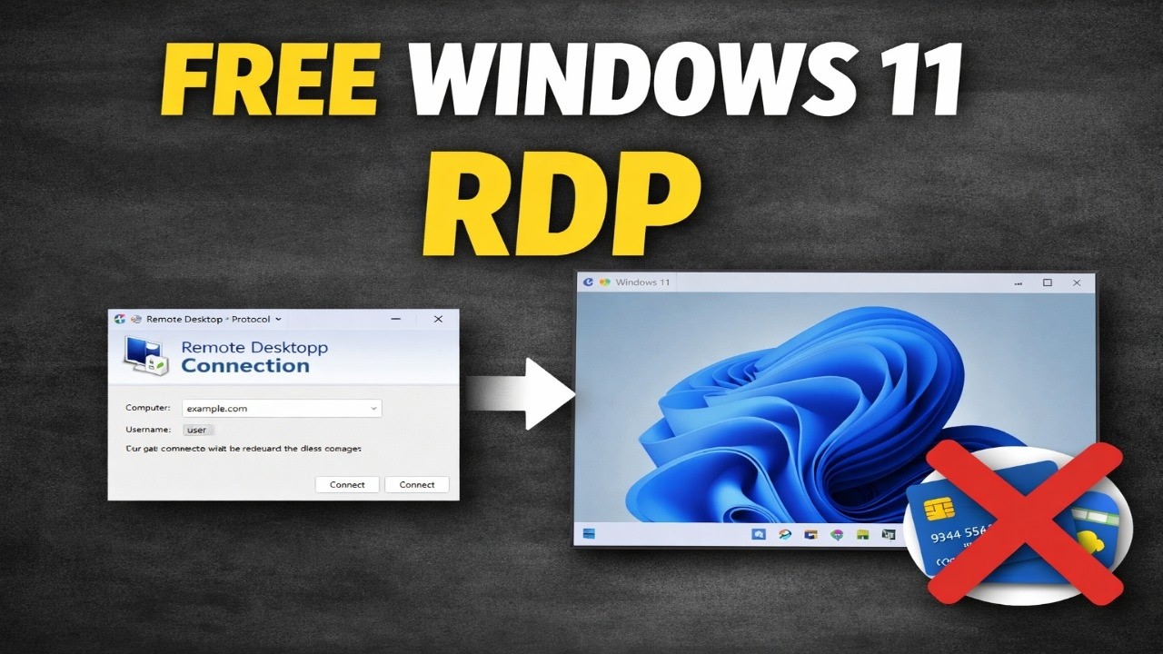 FREE Windows 11 RDP 24/7 Without Credit Card 🔥