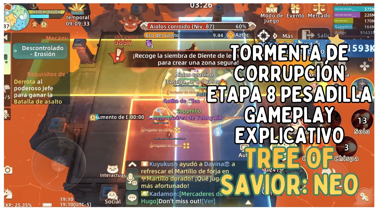 TORMENTA DE CORRUPCIÓN Etapa 8 Pesadilla GUÍA EXPLICATIVA🌿Tree of Savior: NEO #TOSNEO #TOSNEOCreator