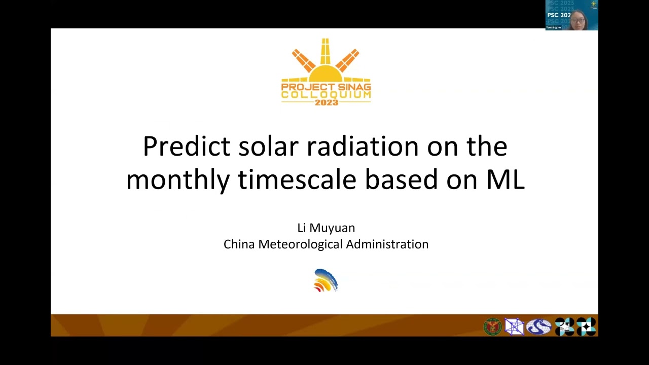 Solar radiation prediction on the monthly timescale using ML