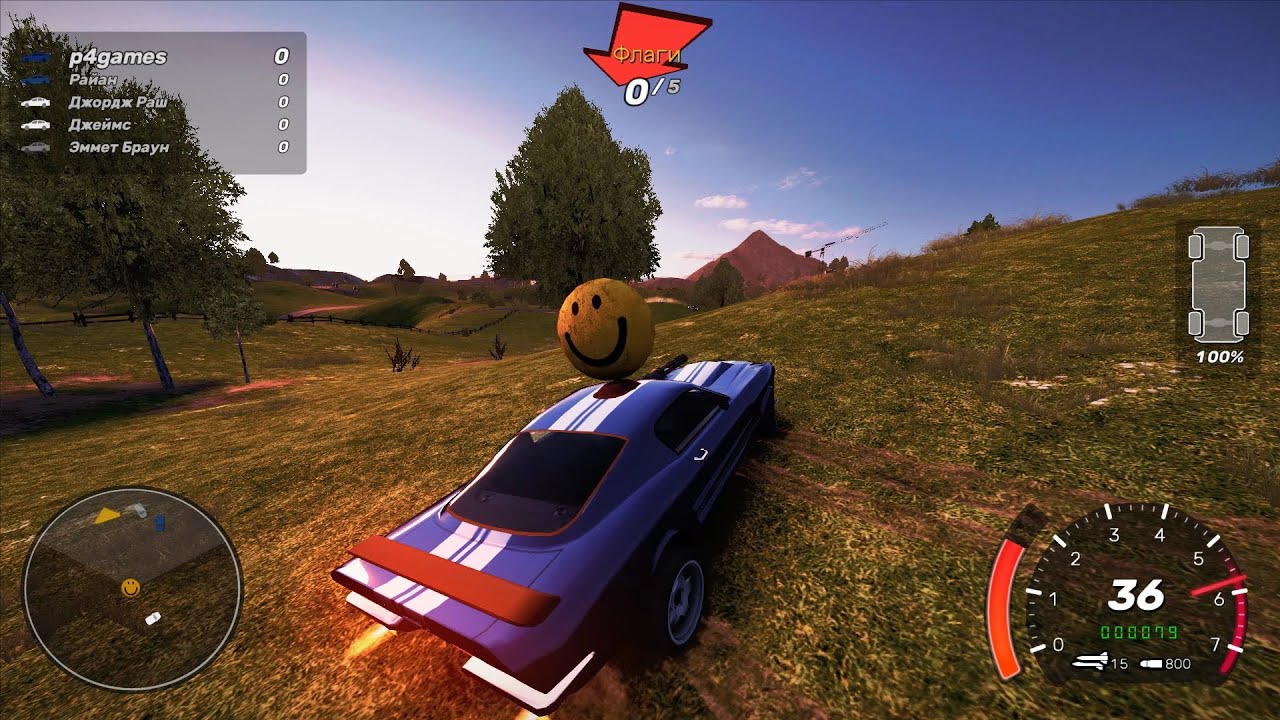 Crashday Redline Edition - Удержание флага - Countryside - Gameplay (ПК)