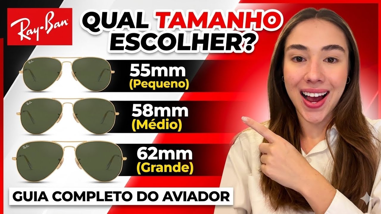Entenda os TAMANHOS do Aviador Ray Ban - Bela Bim