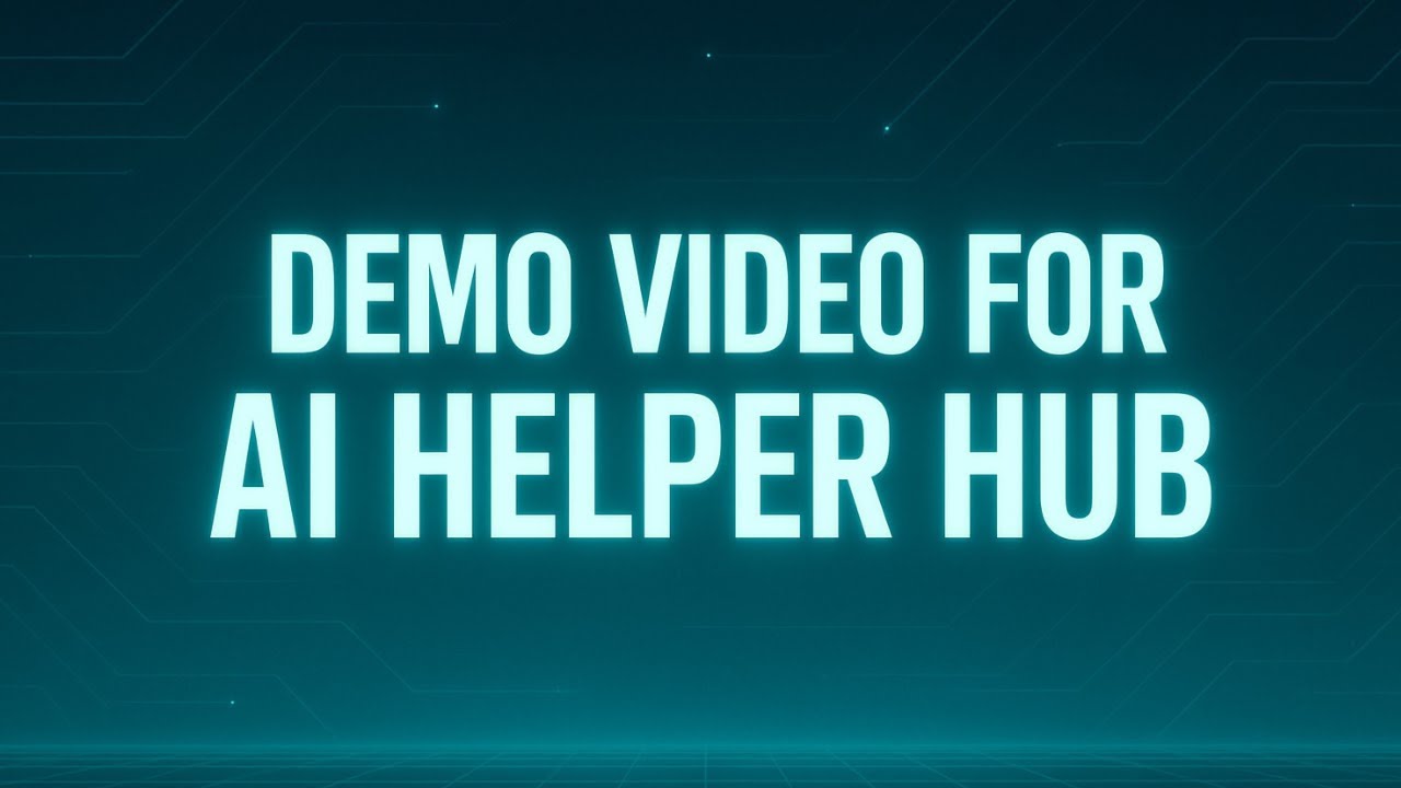 DEMO VIDEO FOR IMPREVIEW AI HELPER HUB