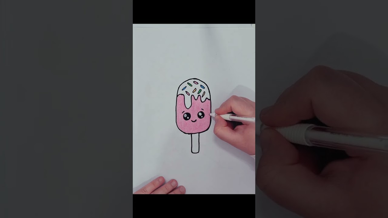Cute Ice Cream Drawing & Coloring with Colored Pencils | Relaxing Art Video 🍦🎶