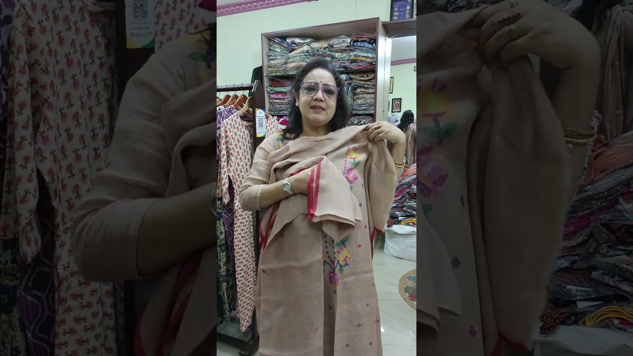Classy dignified Best quality Linen needle work Kurti set 🥰 WhatsApp booking 079809 38261