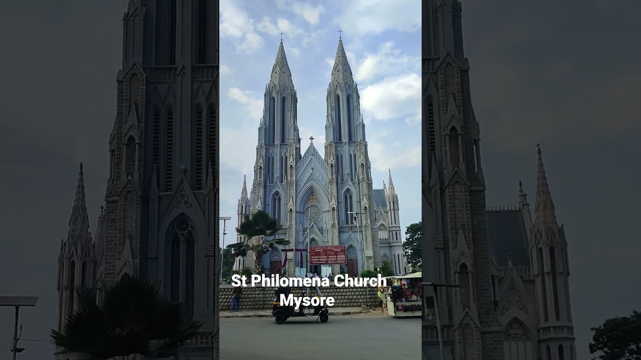 St Philomena Church Mysore India  Modeled on  Cologne Cathedral/St Patricks Church NYC