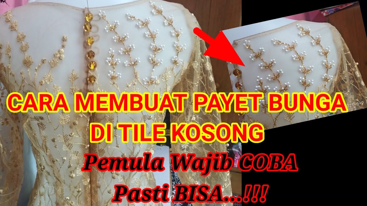BEGINI CARANYA TERNYATA! MEMAYET BENTUK BUNGA LANGSUNG DI TILE KOSONG-Sequin Tutorials for Beginners